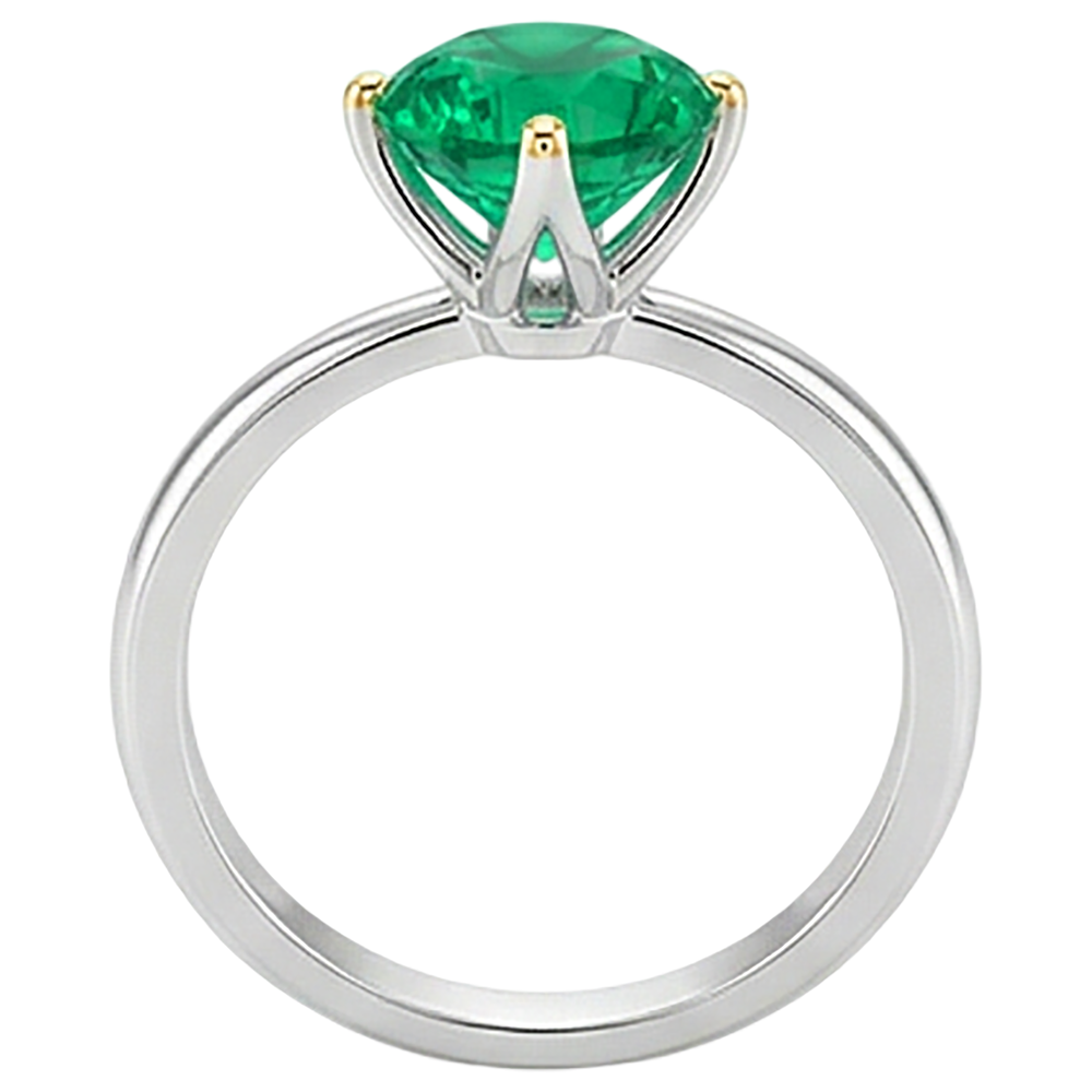 Smeraldo Colombiano Anello con Pietra Preziosa – vista profilo