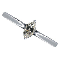 Taglio Marquise Diamante Fine Solitario di Fidanzamento – 1