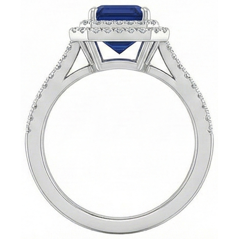 vero round diamante 3carati anello vista di profilo