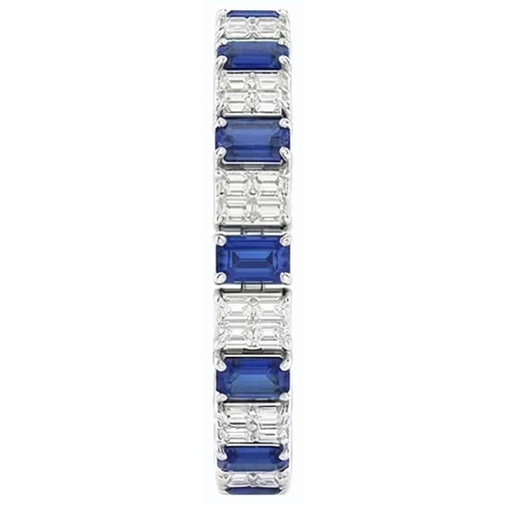 Smeraldo Diamante Naturale Autentico ( non creato in laboratorio ) Bracciale Tennis Ceylon Zaffiro Set di Griffe
