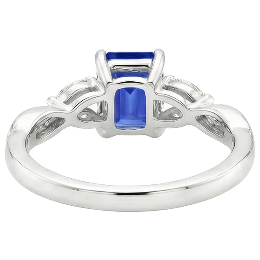 Smeraldo Taglio Zaffiro Anello