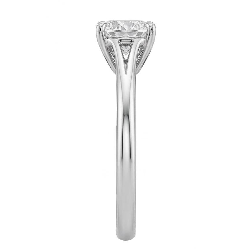 Solitaire 0.75 Carat Round Diamond Engagement Ring Gold 14K New