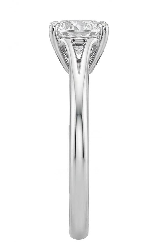 Solitaire 0.75 Carat Round Diamond Engagement Ring Gold 14K New