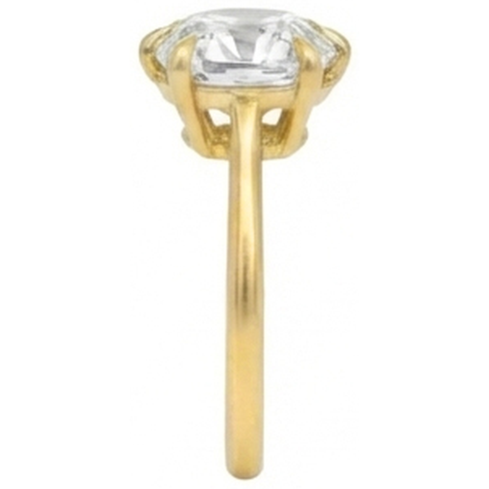Solitaire Cushion Old Mine Cut Genuino Diamond Ring 3.50 Carati Gioielli Da Donna