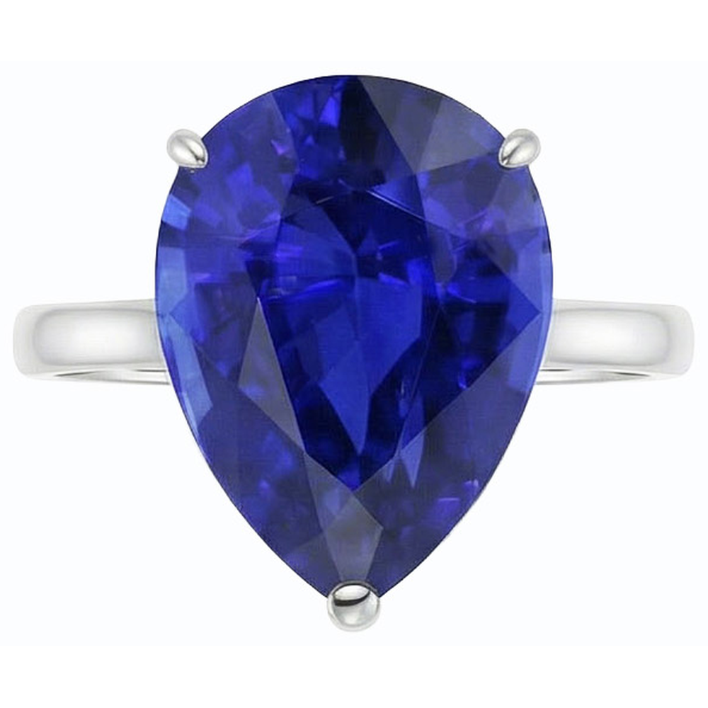 vero pear diamante 4carati anello angolo laterale