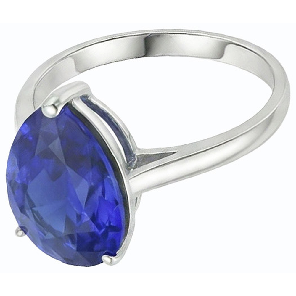 vero pear diamante 4carati anello su bianco