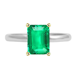 Lussuoso GIA-Certificato Smeraldo Fine Anello Pietra Colorata