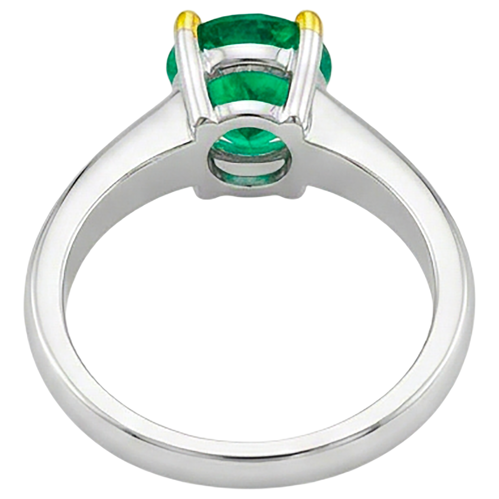 Smeraldo Fine Anello Pietra Colorata – vista posteriore