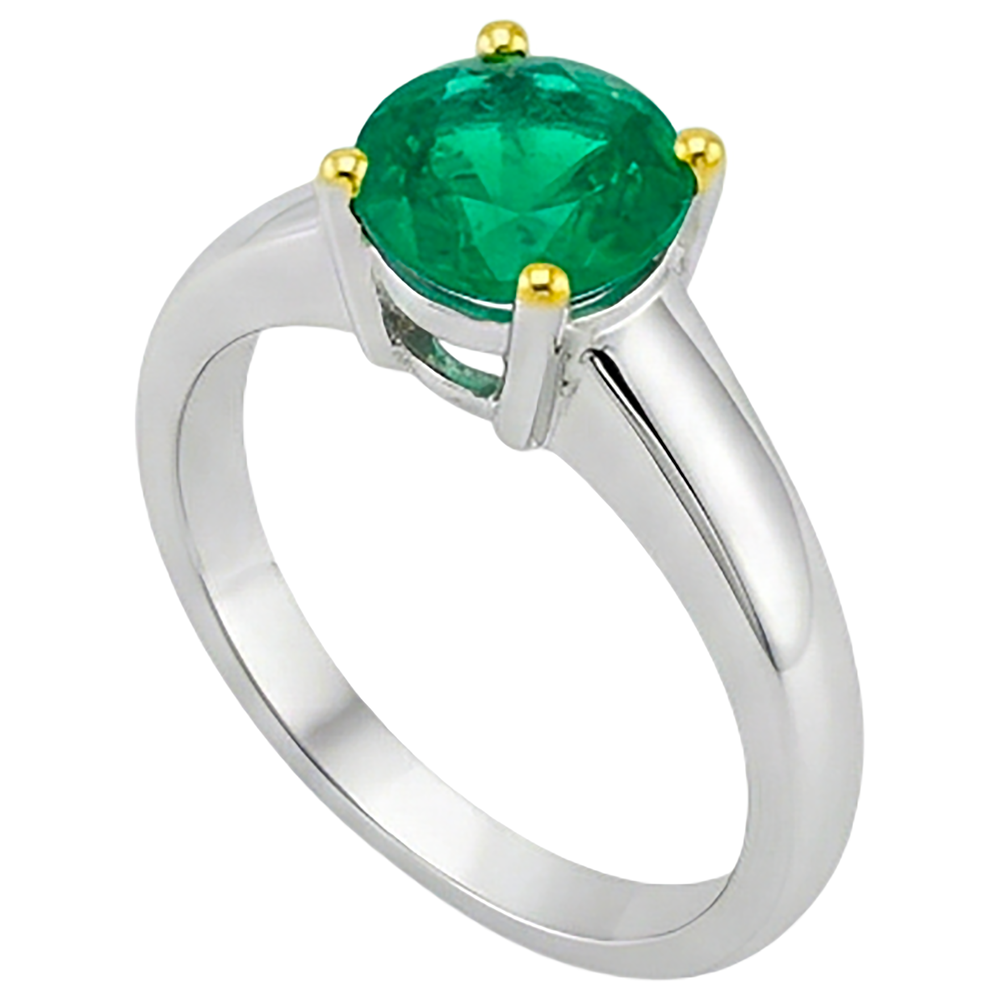 Smeraldo Fine Anello Pietra Colorata – vista laterale