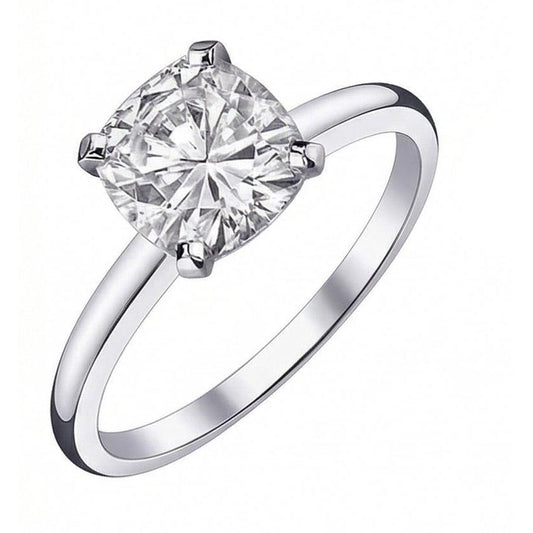 Solitaire Naturale Diamond 2.01 Carat Cushion Diamond Ring