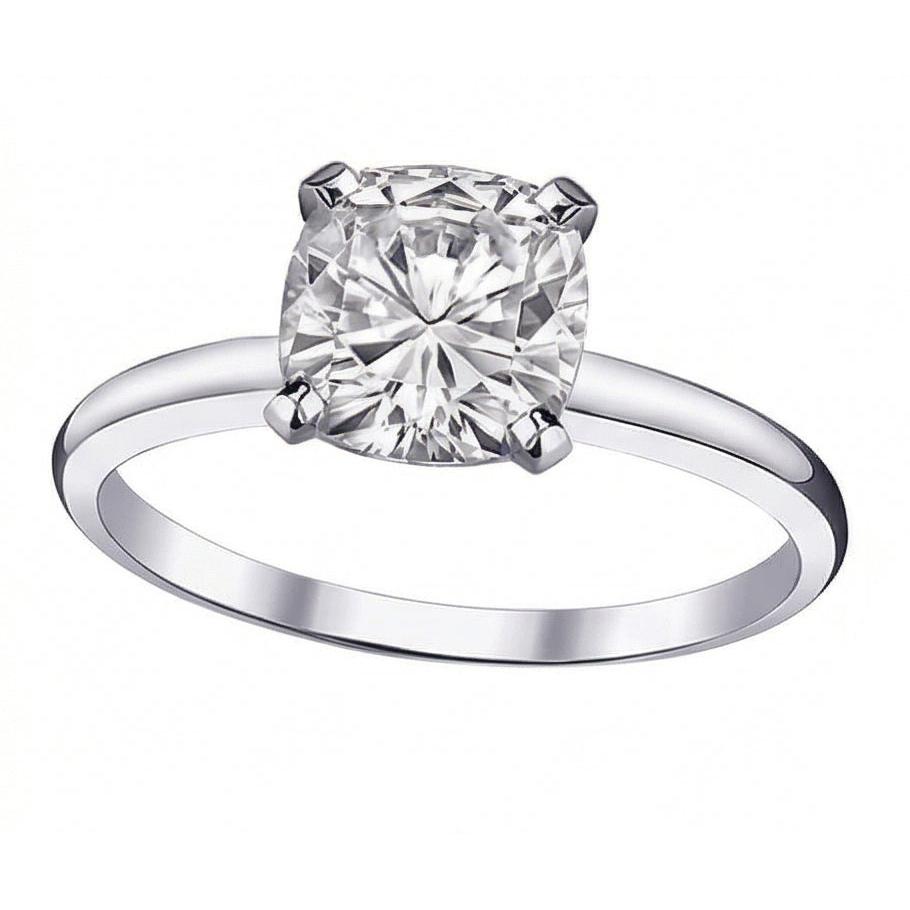 Solitaire Naturale Diamond 2.01 Carat Cushion Diamond Ring
