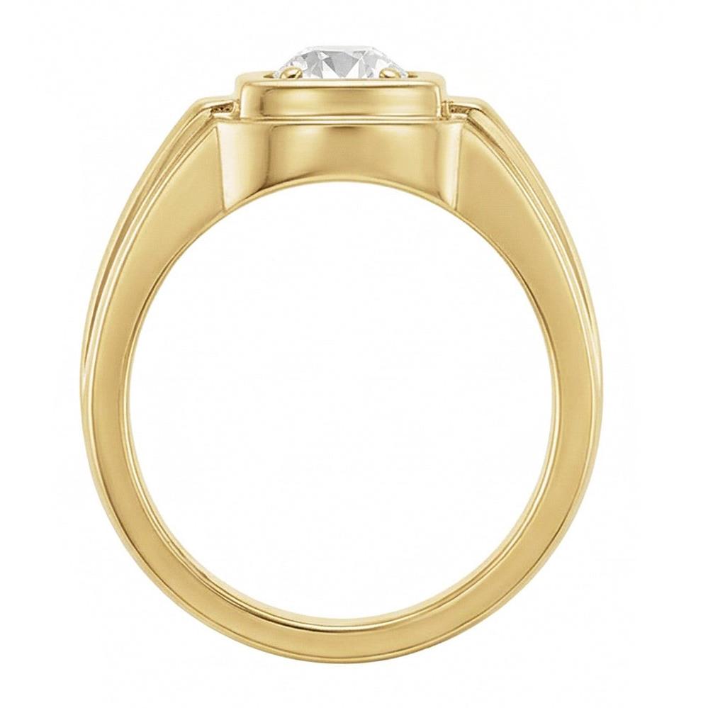 Diamante Anello Solitario 1,50 carati Oro Bianco 14K – vista angolare
