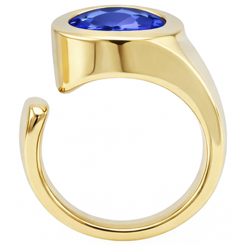Solitaire Oval Tanzanite 2 Carat Ring Gioielleria con pietre preziose
