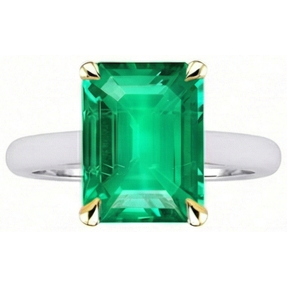 Smeraldo Fine Anello Pietra Colorata – vista frontale
