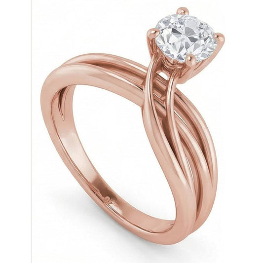 Elegante Diamante Anello Monopietra 2 carati – vista frontale