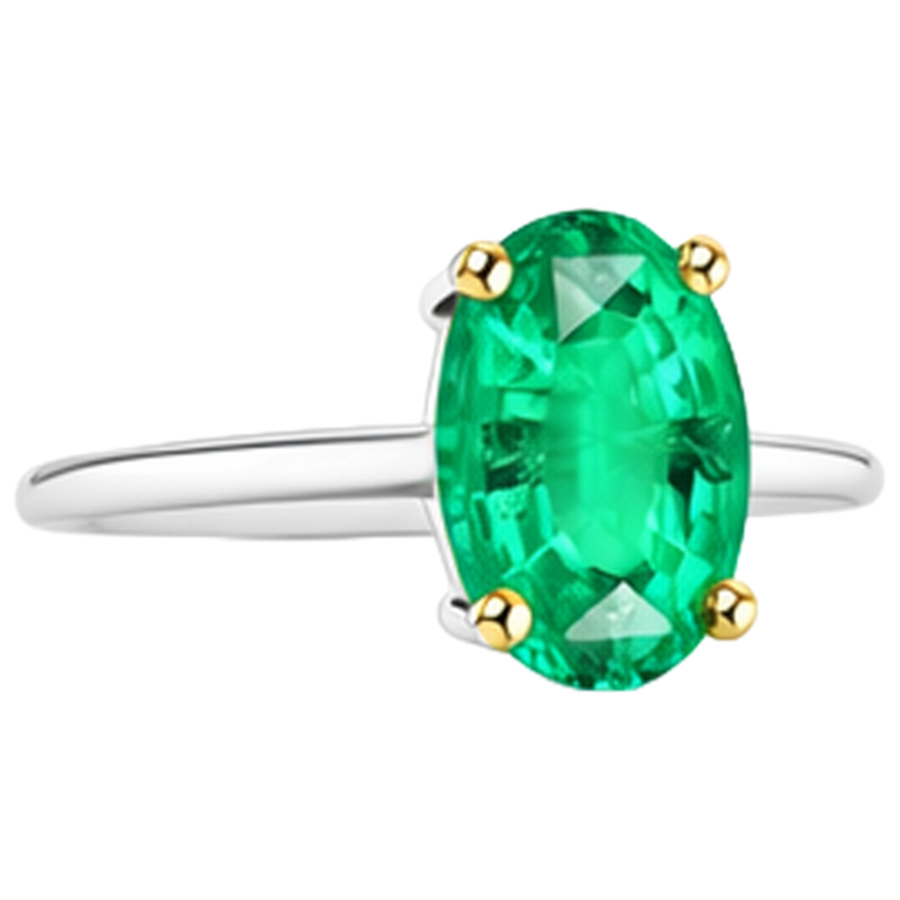 Brillante Anello con Gemma 3,50 carati – vista profilo