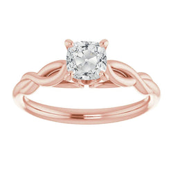 Diamante Fine Anello Monopietra – Cuscino Antico 3 carati Oro