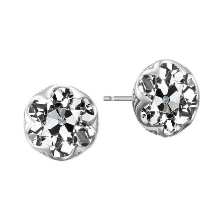 Diamante Taglio Old Mine Orecchini in Oro Bianco 14K – vista principale