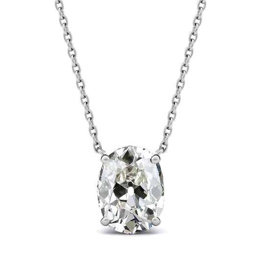 Collana Pendente Oro Bianco 14K con Brillante – vista principale
