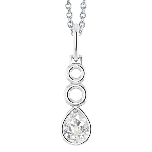 Pendente a Goccia Oro 14 Carati Bianco con Brillante – vista principale