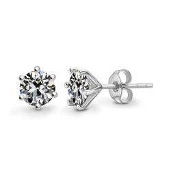 Oro Bianco 14K Diamante Orecchini Pendenti – 3-carati Cuscino