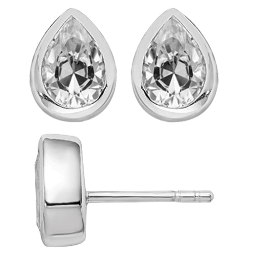 Diamante Orecchini a Lobo 4 carati Oro Bianco 14K – vista principale
