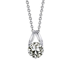 Fatto a mano Diamante Pendente 1 carati – Oro Bianco 14K