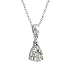 Squisito Diamante Fine Pendente a Goccia 1,50 carati – Oro