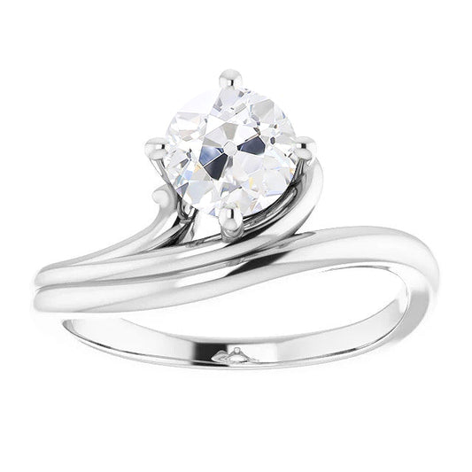 Solitario di Fidanzamento Oro Bianco 14K con Brillante – vista principale
