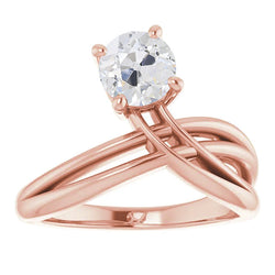 Elegante Anello Monopietra con Diamante Gambo Diviso – 2 carati