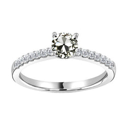Scintillante Anello Solitario con Accenti – Diamante 1 carati di