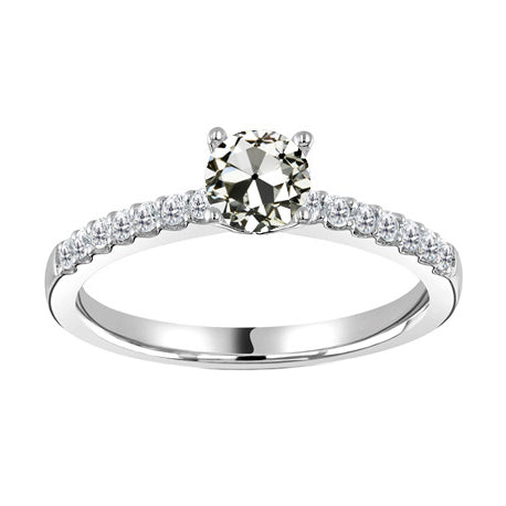 Scintillante Diamante Anello Solitario con Accenti 1 carati – vista principale