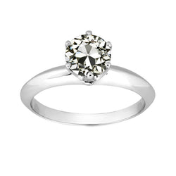 Old European Diamante Fine Solitario di Fidanzamento 2 carati