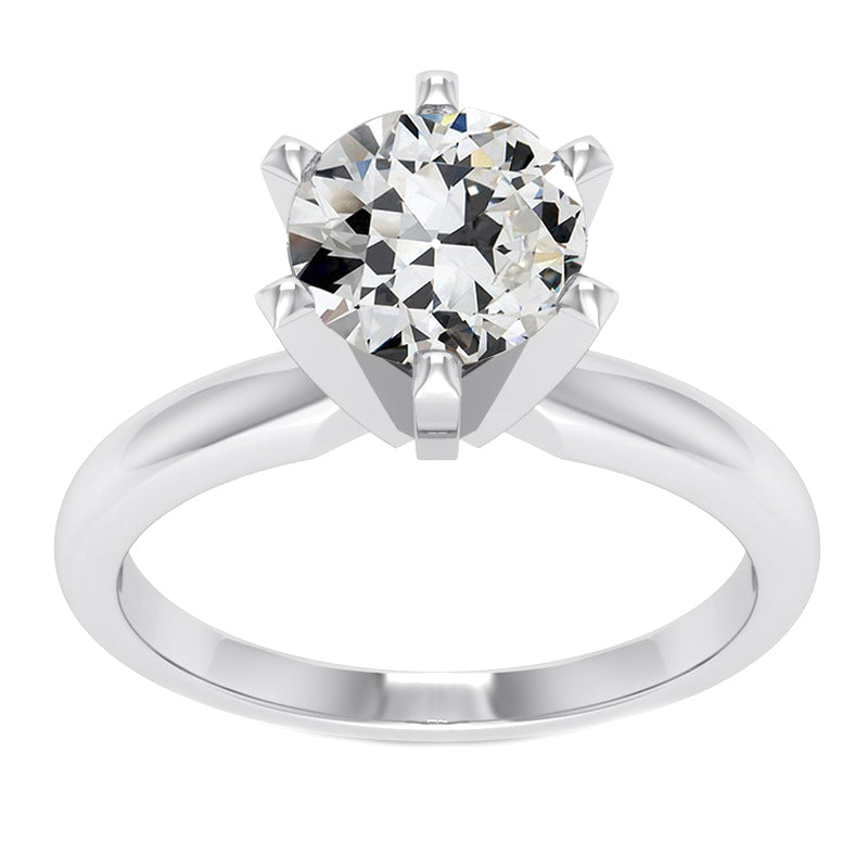 Anello Solitario Oro Bianco 14K con Brillante – vista principale