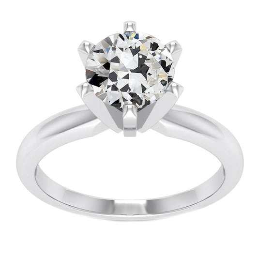 Anello Solitario Oro Bianco 14K con Brillante – vista principale
