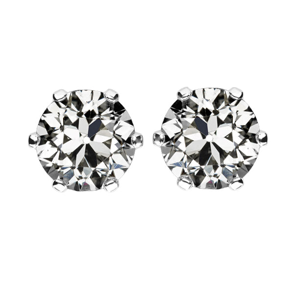 Brillante Orecchini a Lobo 2,50-carati Oro Bianco 14K – vista principale