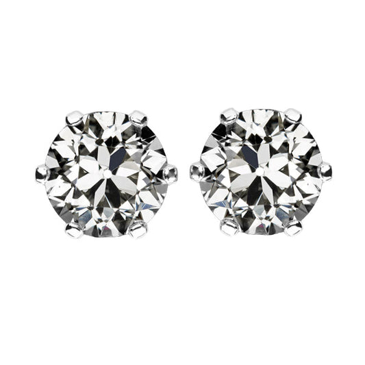 Brillante Orecchini a Lobo 2,50-carati Oro Bianco 14K – vista principale