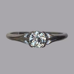 Solitaire Round Old Miner Vero Diamond Ring 1 Carat Ladies Jewelry Oro