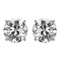 Orecchini a Lobo Oro 14 Carati Bianco con Brillante – 5 carati