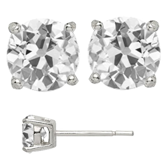Diamante Orecchini 7 carati Oro 14 Carati Bianco – vista principale
