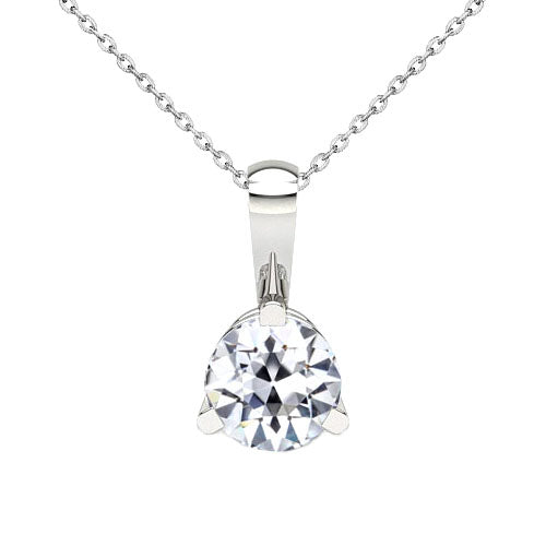 Taglio Old Mine Diamante anello in Oro Bianco 14K – vista principale