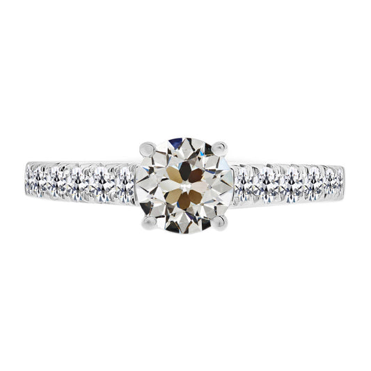Diamante Anello Solitario con Accenti – vista principale
