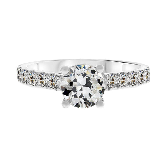 Diamante Fine Solitario con Pietre Laterali – vista principale