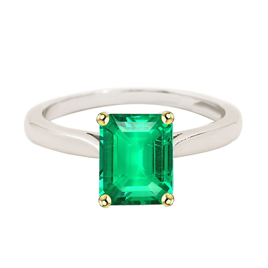 Elegante Smeraldo Fine Anello con Gemma 2,50 carati – vista principale