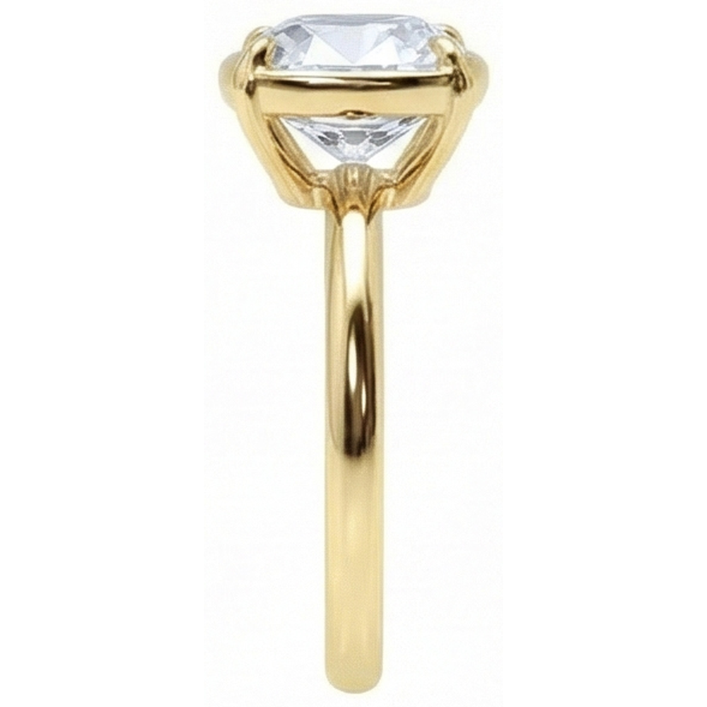 vero cushion diamante 2.25carati anello vista dall'alto