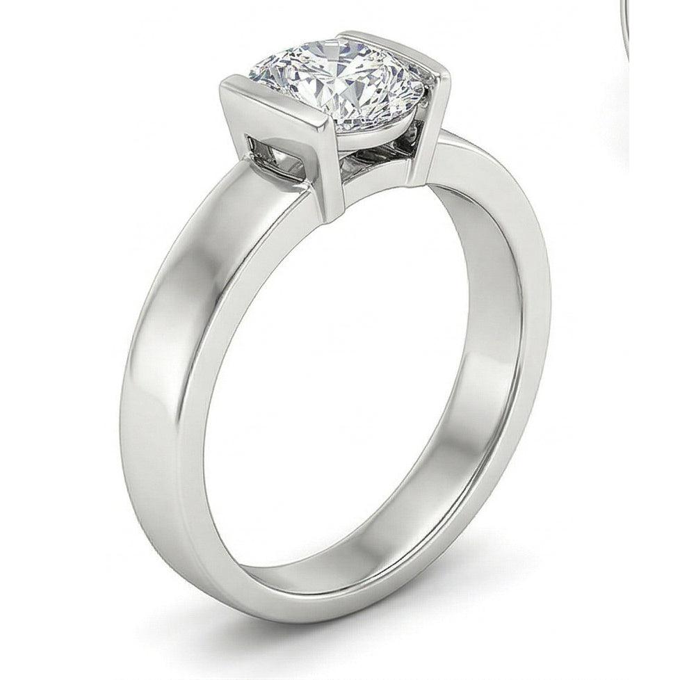 vero round diamante 3carati anello angolo laterale