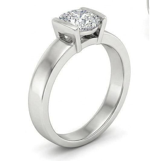 vero round diamante 3carati anello angolo laterale