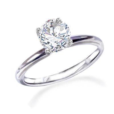 Solitario Anello Di Fidanzamento Con Naturale Diamante Scintillante Da 2.25 Carati In Oro Bianco
