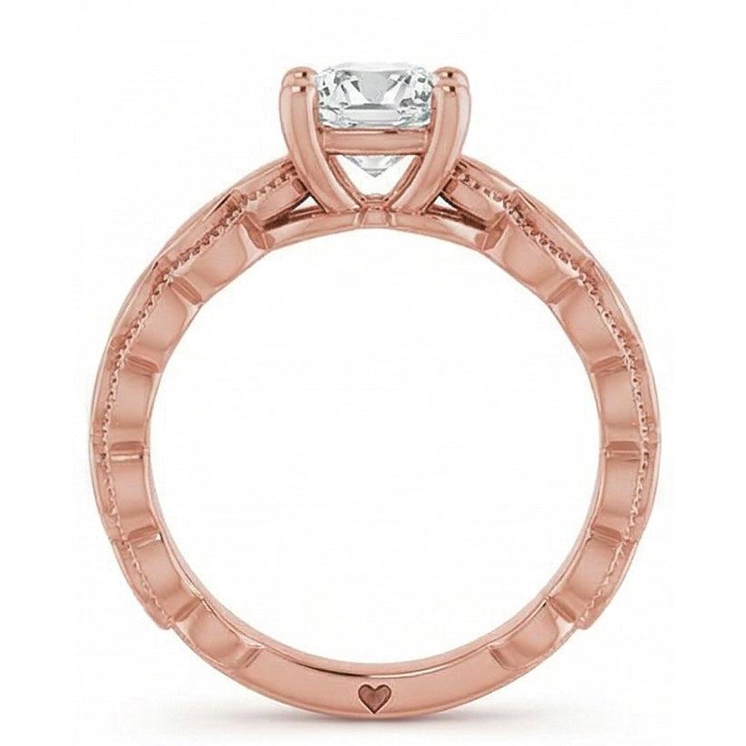 Solitario Anello Di Fidanzamento Vecchio Taglio Cushion Naturale Diamante Naturale Autentico ( non creato in laboratorio ) 2,50 Carati