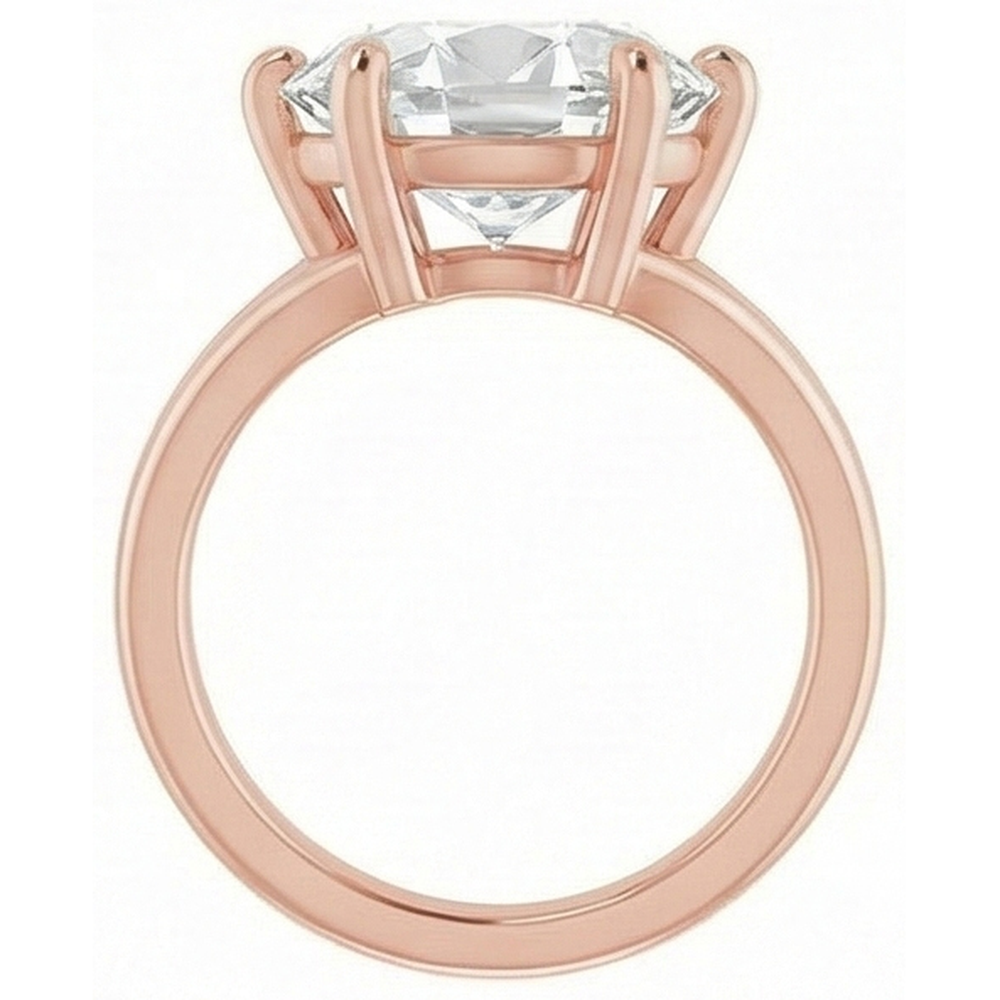 vero oval diamante 8.50carati anello vista dall'alto
